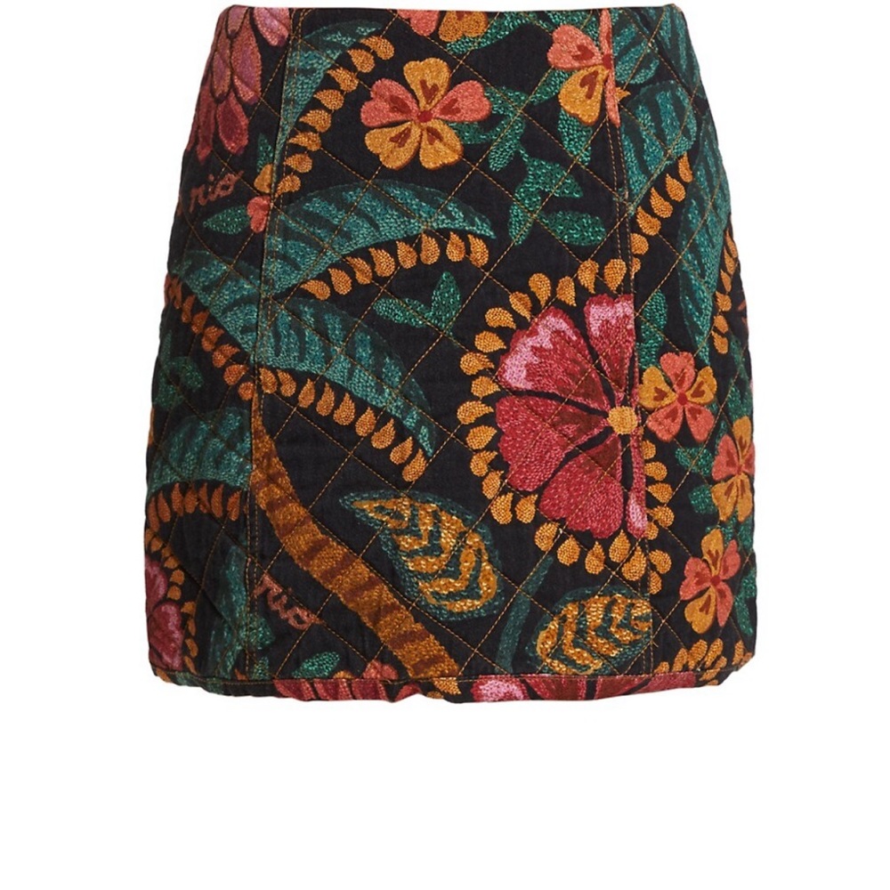 Farm Rio Floral Quilted Skirt Size M